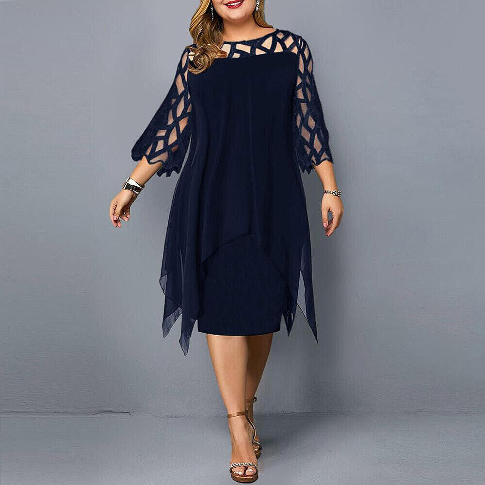 Isabella | Abito midi chic taglia grande per donne moderne