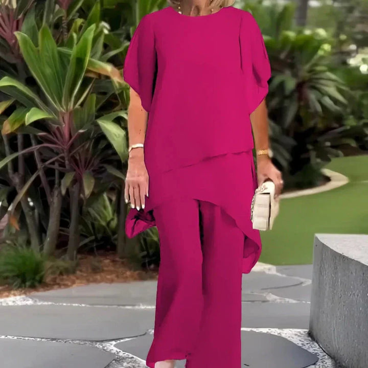 Herlene | Set di top e pantaloni irregolari eleganti