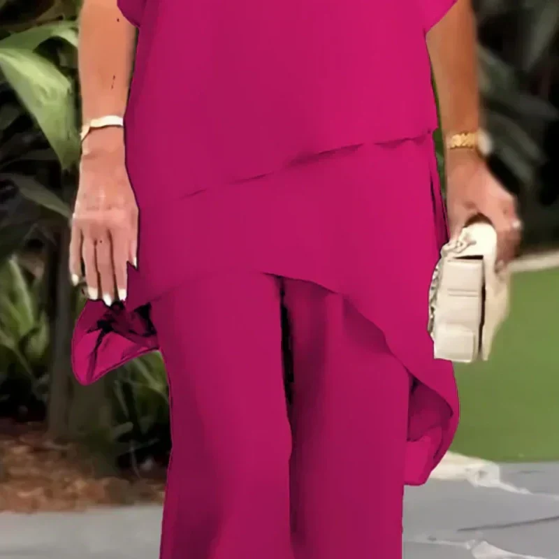 Herlene | Set di top e pantaloni irregolari eleganti