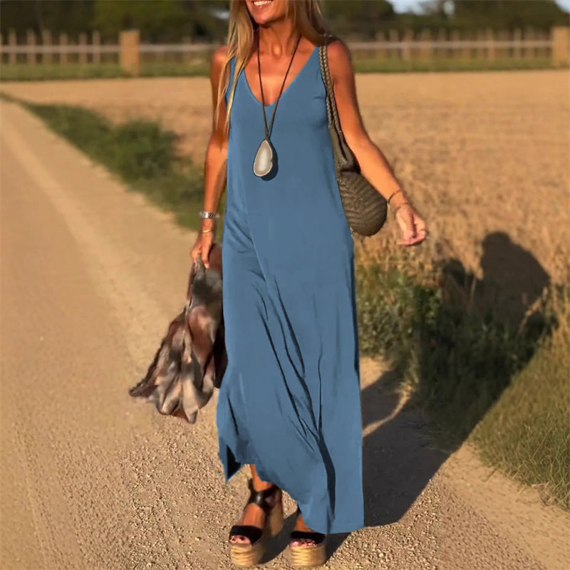 Sierra | Vestito lungo estivo con scollo a V