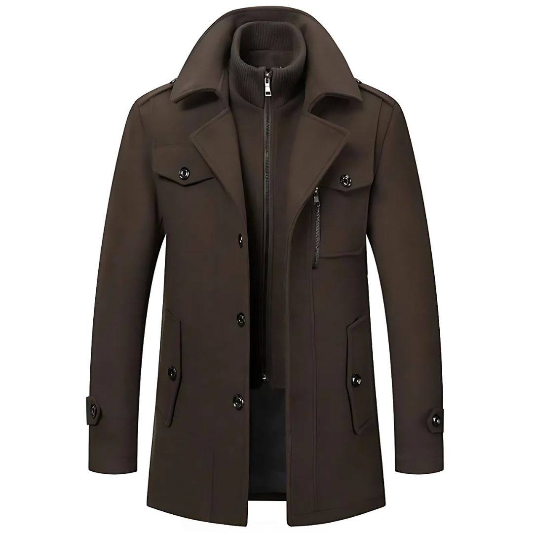 Adrien | Cappotto invernale raffinato con collo alto
