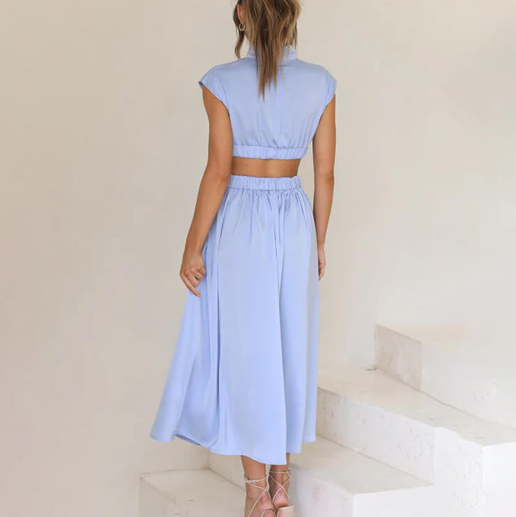 Emilia | Abito elegante a collo alto